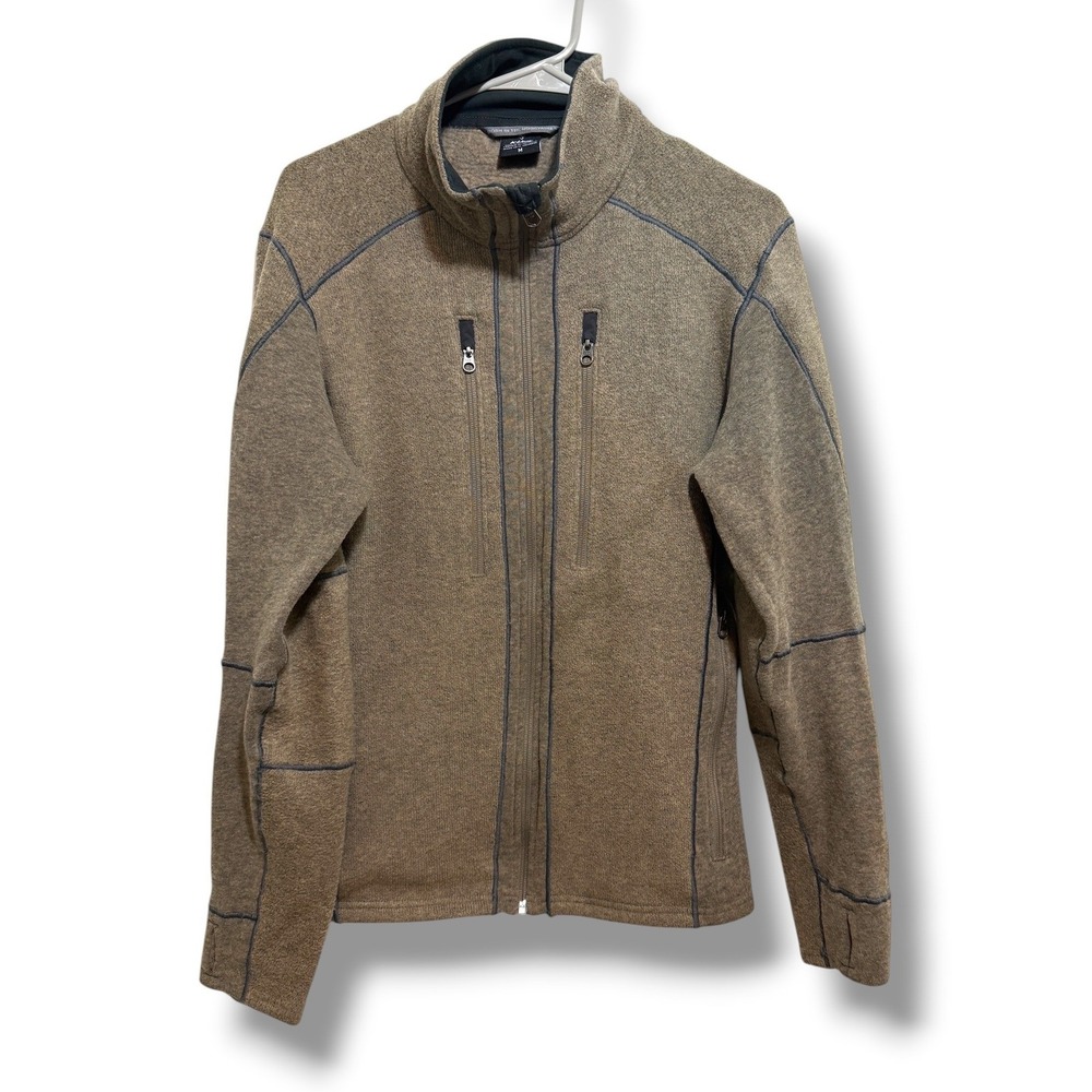 KÜHL Interceptr Fleece Jacket Mens M Brown Heather Full Zip Hiking 1055